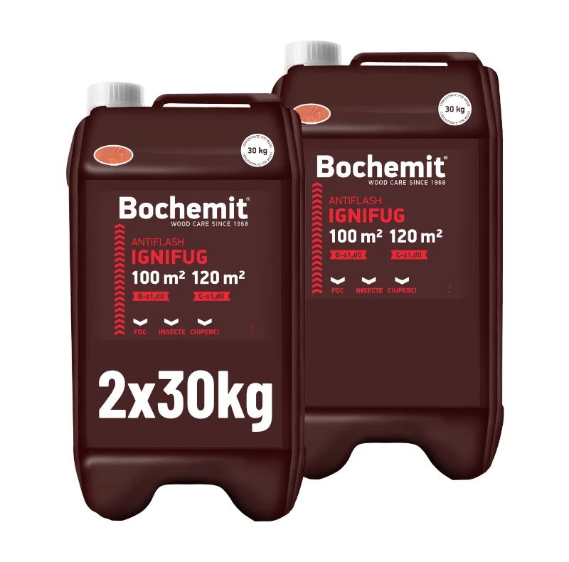solutie tratament lemn ignifugare bochemit antiflash maro