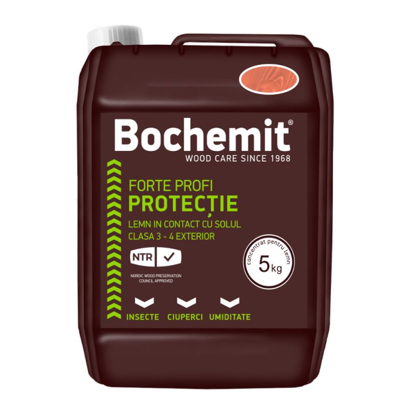 tratament lemn bochemit forte profi maro 5kg g