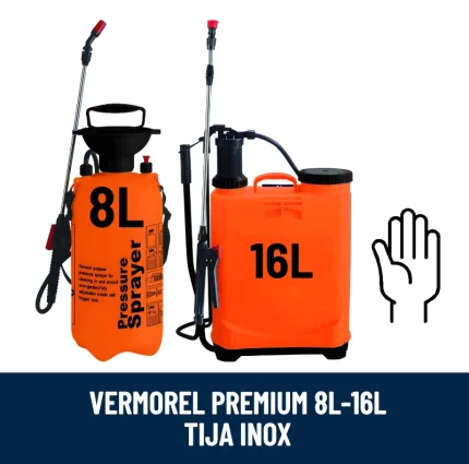 vermorel premium cu tija inox 8l si 16l