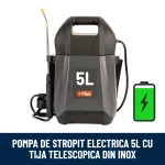 pompa de stropit cu acumulator, tija extensibila, 5l