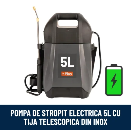 pompa de stropit cu acumulator, tija extensibila, 5l