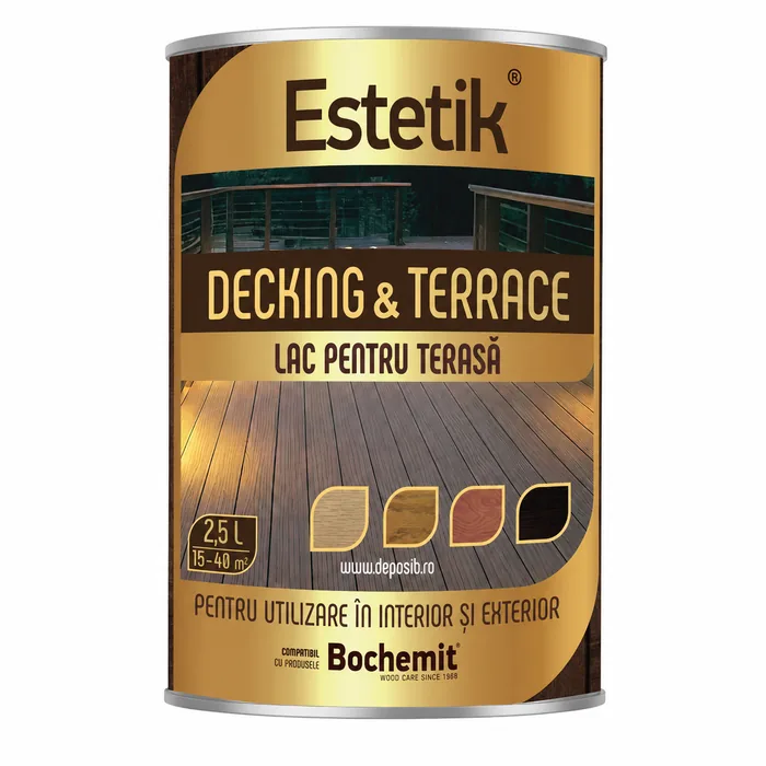 Lac colorat pentru terase și deck-uri Estetik Decking & Terrace