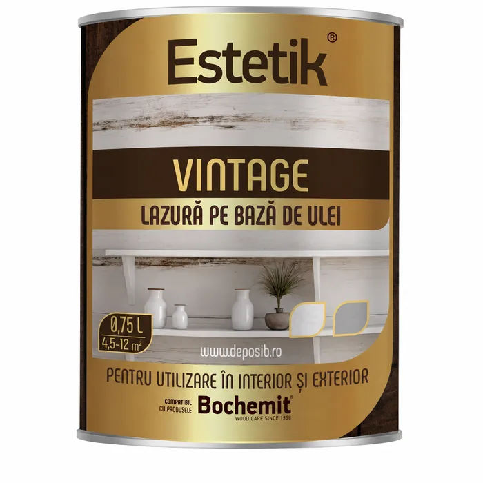 Bait lemn alb Estetik Vintage